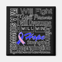 Male Breast Cancer Fight Persevere Overcome Win Magnet
