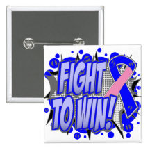 Male Breast Cancer Fight To Win Pin