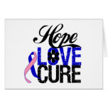 Male Breast Cancer HOPE LOVE CURE Gifts Greeting Card