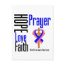 Male Breast Cancer Hope Love Faith Prayer Cross Postcard