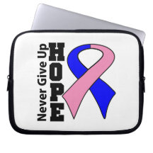 Male Breast Cancer Hope Never Give Up Laptop Computer Sleeve