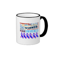 Male Breast Cancer Inspiratonal Words Coffee Mugs