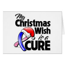 Male Breast Cancer My Christmas Wish is a Cure Greeting Cards