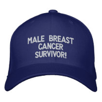 Male Breast Cancer Survivor! Embroidered Baseball Cap