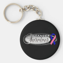 Male Breast Cancer Survivor Keychains
