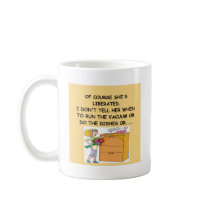 male chauvinist pig joke coffee mug