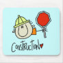 Male Construction Worker Mouse Pad
