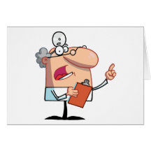 Male Doctor Holding A Clipboard And Hollering Card