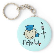 Male Electrician Keychain