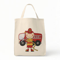 Male Firefighter T-shirts and Gifts Canvas Bag