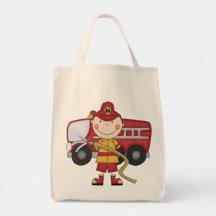 Male Firefighter T-shirts and Gifts Canvas Bag