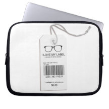Male Geek Tag Laptop Computer Sleeves