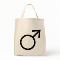 Male Gender Symbol Tote Bags