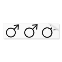Male Gender Symbol Bumper Stickers