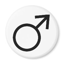 Male Gender Symbol Refrigerator Magnets