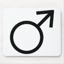 Male Gender Symbol Mouse Pads