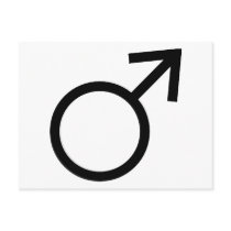 Male Gender Symbol Post Card