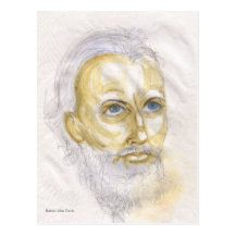 Male Head after Durer, Postcard