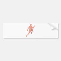 male human anatomy running rear bumper stickers
