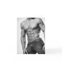 Male In Jeans Notecard