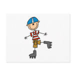 Male In-Line Skating Tshirts and Gifts postcards
