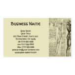 Male Muscle Anatomy Sketch by Leonardo da Vinci Business Card Templates