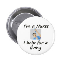Male Nurse Pinback Button