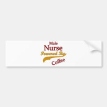 Male Nurse Powered By Coffee Bumper Sticker