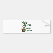 Male Nurse Powered by Coffee Bumper Sticker