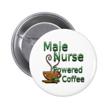 Male Nurse Powered by Coffee Buttons