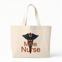 Male Nurse with Caduceus Canvas Bag