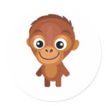 Male Orangutan - My Conservation Park Round Sticker