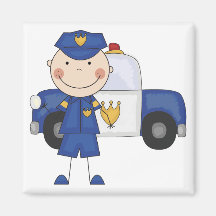 Male Police Officer Tshirts and Gifts Magnets
