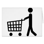 male shopping logo cards