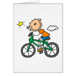 Male Stick Figure Bicyclist Tshirts and gifts Greeting Cards