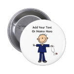 Male Stick Figure Nurse Aid T-shirts and Gifts Button