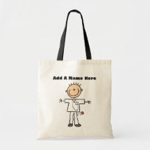 Male Stick Figure Nurse T-shirts and Gifts Bag