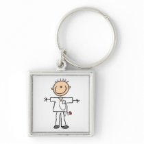 Male Stick Figure Nurse T-shirts and Gifts Key Chains