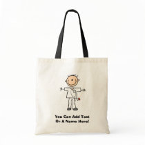 Male Stick Figure Nurse Tshirts and Gifts Tote Bags