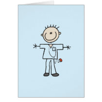 Male Stick Figure Nurse Tshirts and Gifts Card