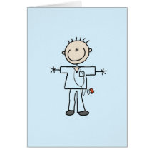 Male Stick Figure Nurse Tshirts and Gifts Card