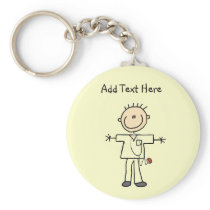 Male Stick Figure Nurse Tshirts and Gifts Key Chains