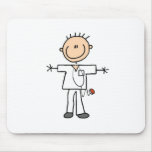 Male Stick Figure Nurse Tshirts and Gifts Mouse Pads