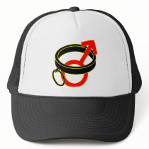 male submissive collar symbol trucker hat