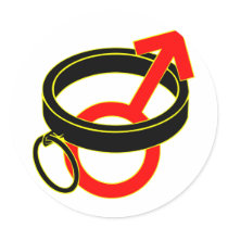 male submissive collar symbol sticker