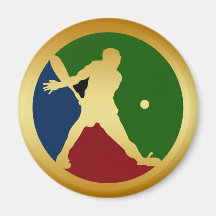 MALE TENNIS PLAYER REFRIGERATOR MAGNETS