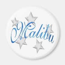 Malibu Beach Fashion Fridge Magnets