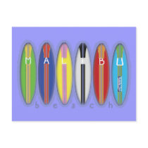 Malibu Beach Surfboards Postcards