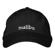 malibu embroidered baseball cap