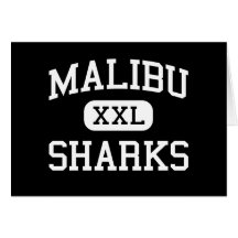 Malibu - requins - lycée - Malibu la Californie Carte De Vœux
